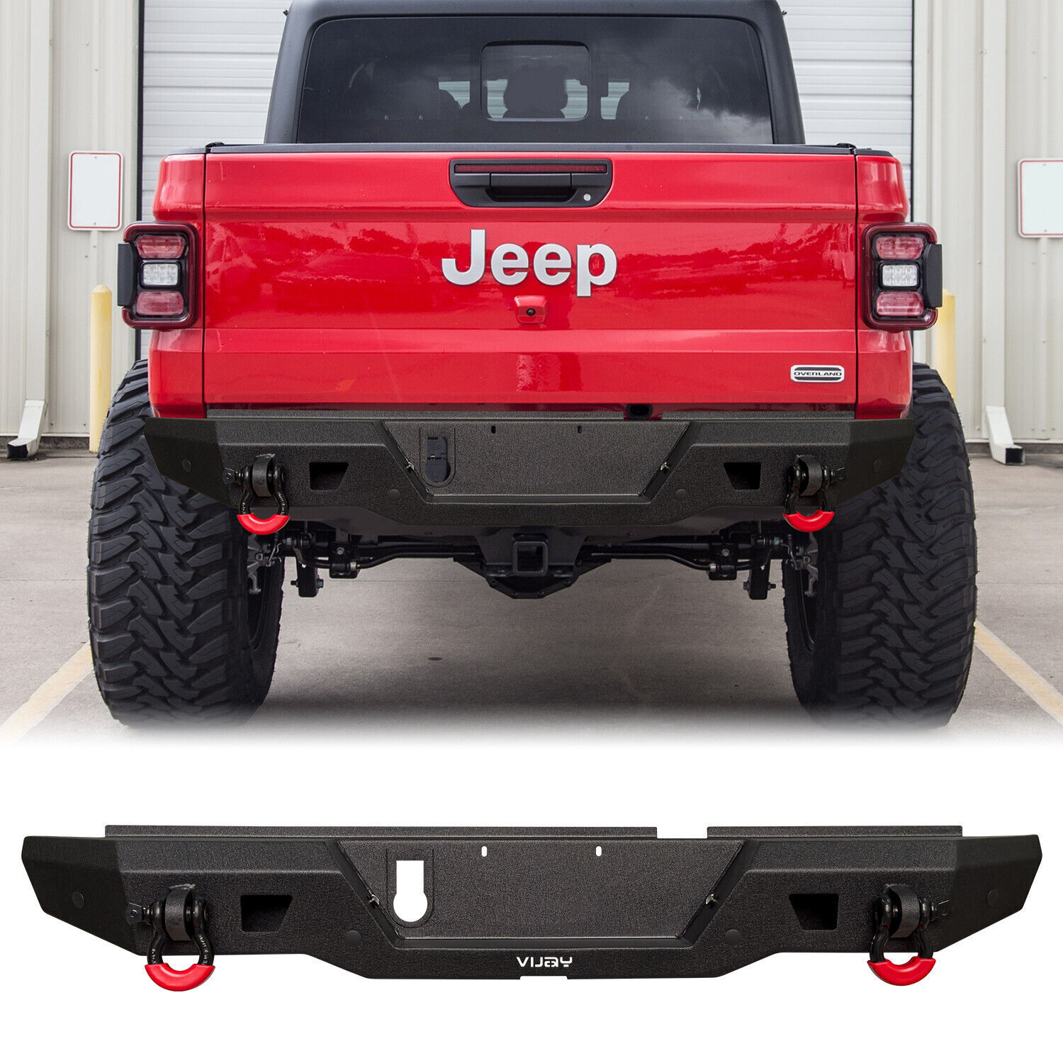 MARSITTER Steel Rear Bumper For 2020-2025 Jeep Gladiator JT with D-rings MARSITTER Steel Rear Bumper For 2020-2025 Jeep Gladiator JT with D-rings