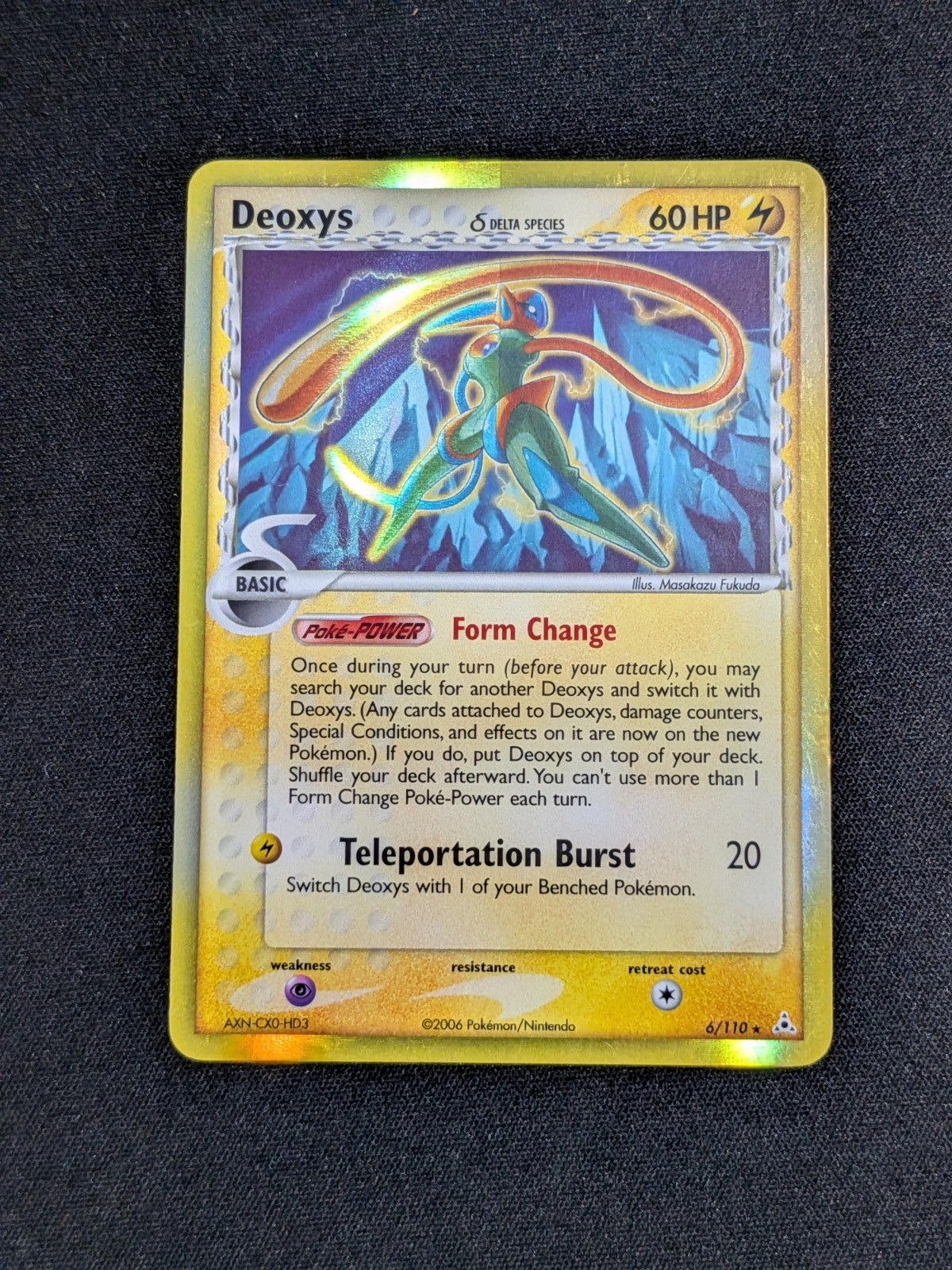 Deoxys Delta Species 6/110 Holo Rare Vintage 2006 EX Holon Phantoms Pokemon Card Deoxys Delta Species 6/110 Holo Rare Vintage 2006 EX Holon Phantoms Pokemon Card
