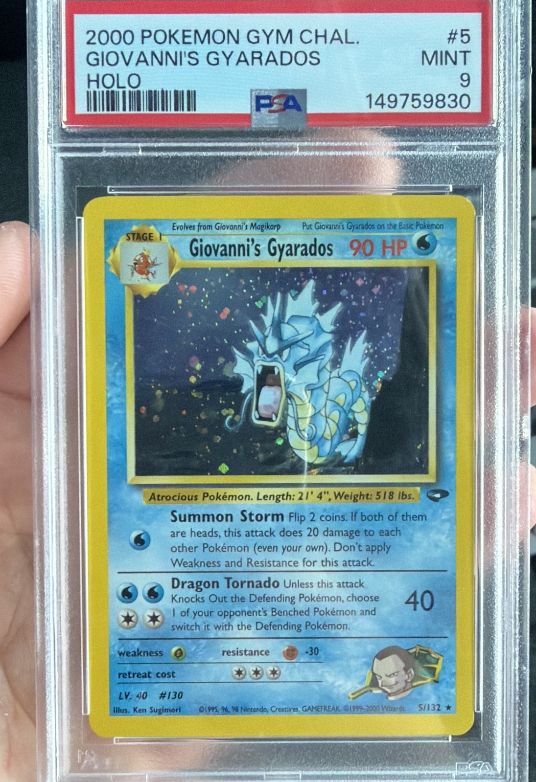 Giovanni's Gyarados 5/132 Gym Challenge Holo Giovanni's Gyarados 5/132 Gym Challenge Holo