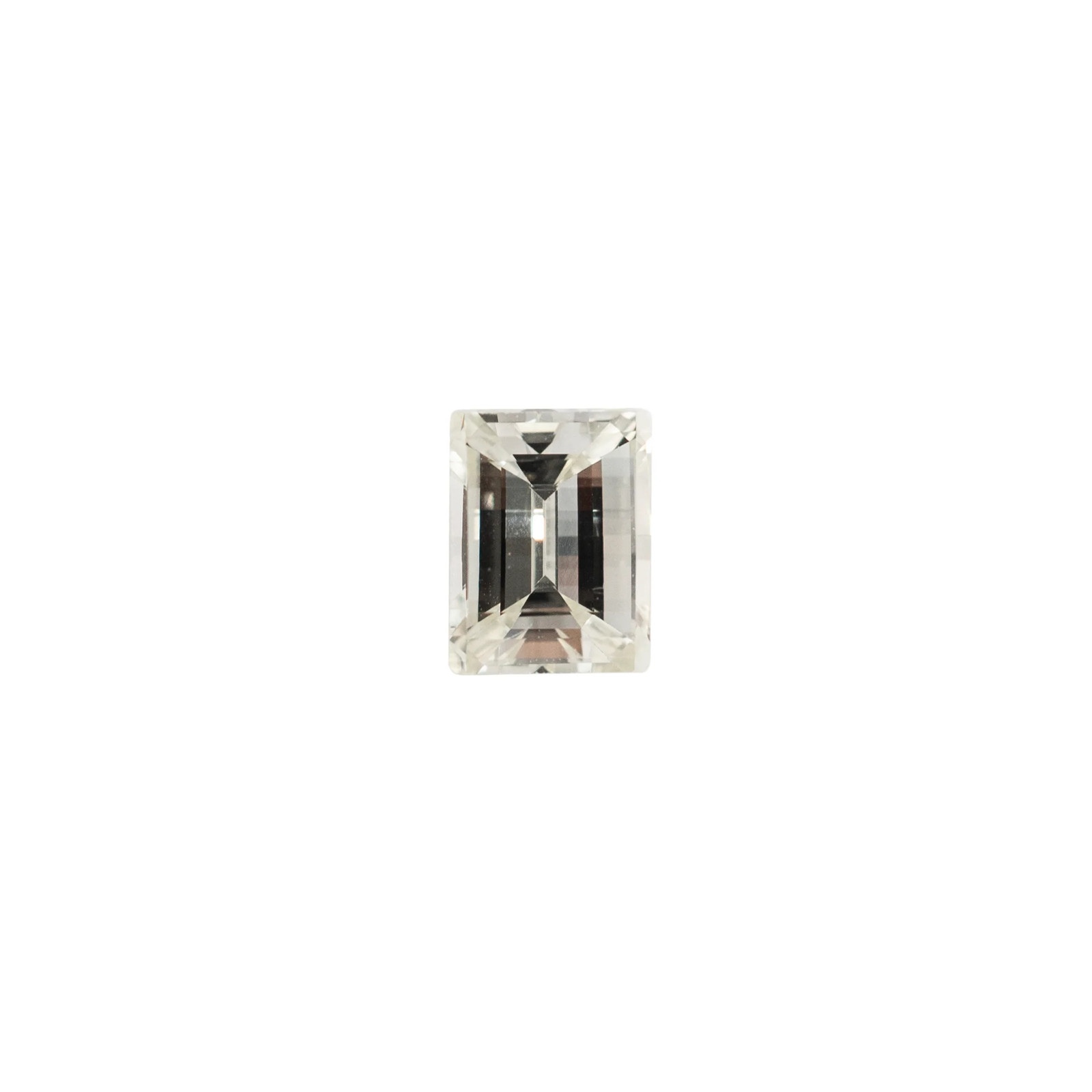 Natural 0.71ct Gia N VVS2 Bent Top Rectangular Emerald Step Cut Loose Diamond