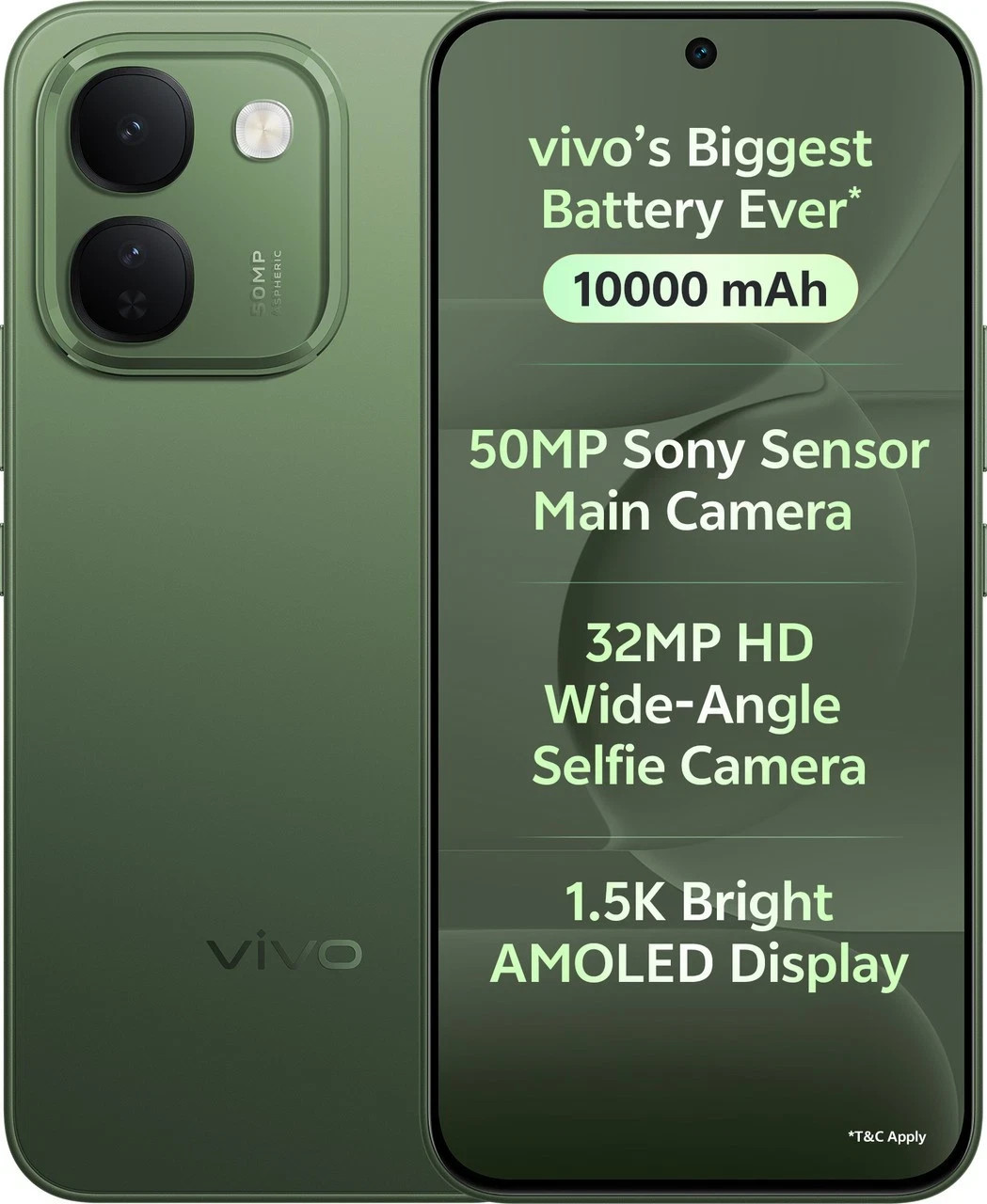 Vivo S2 FE | 128GB | 6GB RAM |Green  | MediaTek Dimensity 7300e 10000mAh Battery
