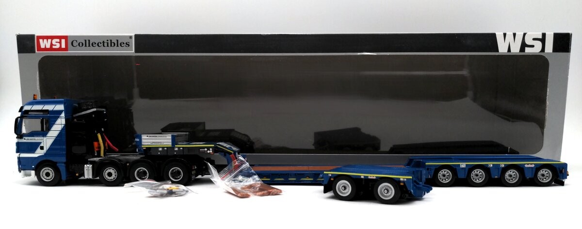 WSI 9477 1:50 Diecast Van Santen Man TGX XXL 8x4 w/ Euro Low-Loader w/Interdolly