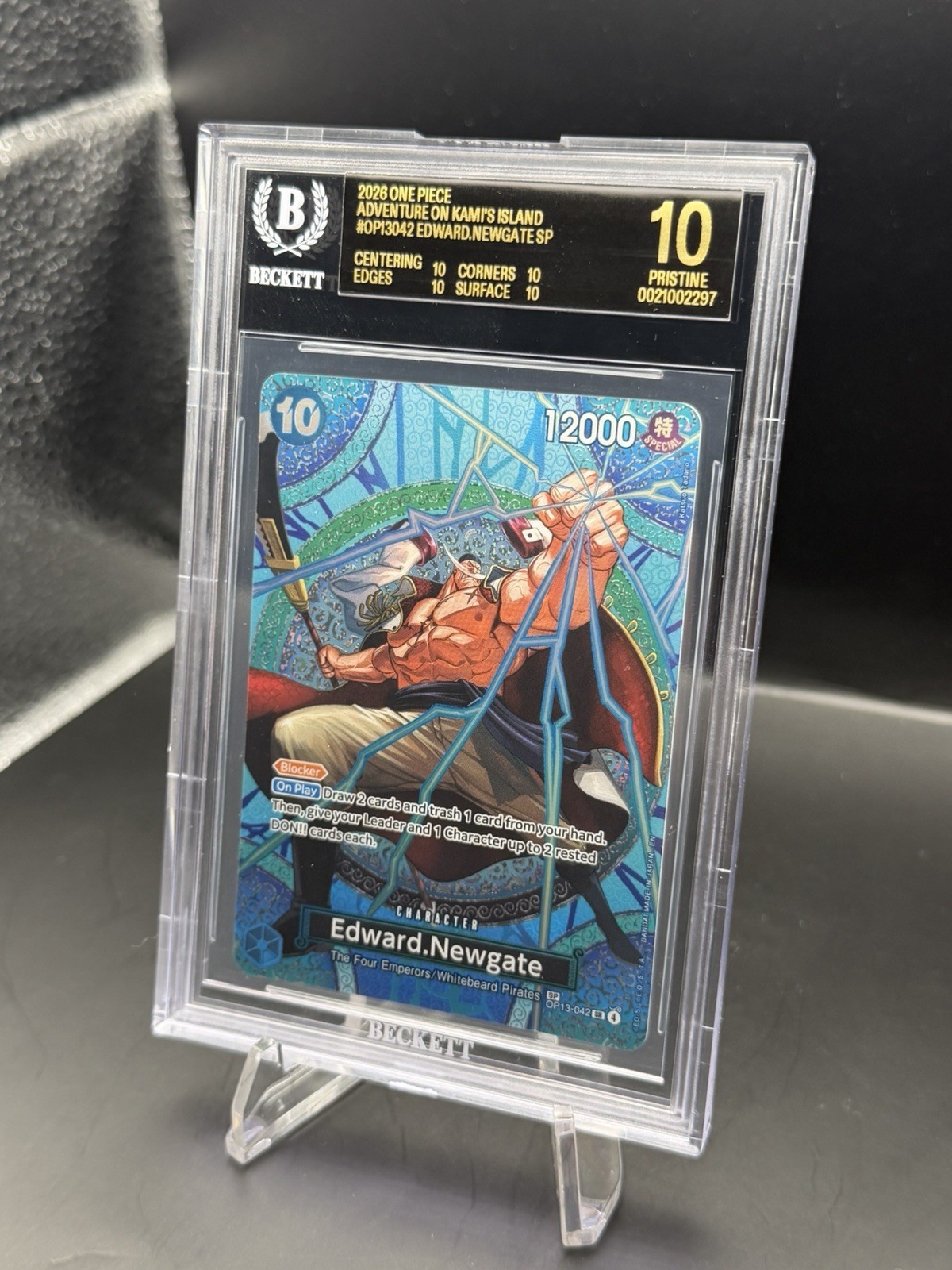 One Piece OP15 Kami\'s Island Edward Newgate SP OP13-042 BGS 10 Black Label One Piece OP15 Kami\'s Island Edward Newgate SP OP13-042 BGS 10 Black Label