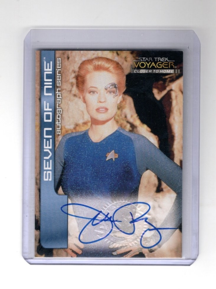 STAR TREK VOYAGER CLOSER TO HOME JERI RYAN #A7 AUTOGRAPH SEVEN OF NINE 1999