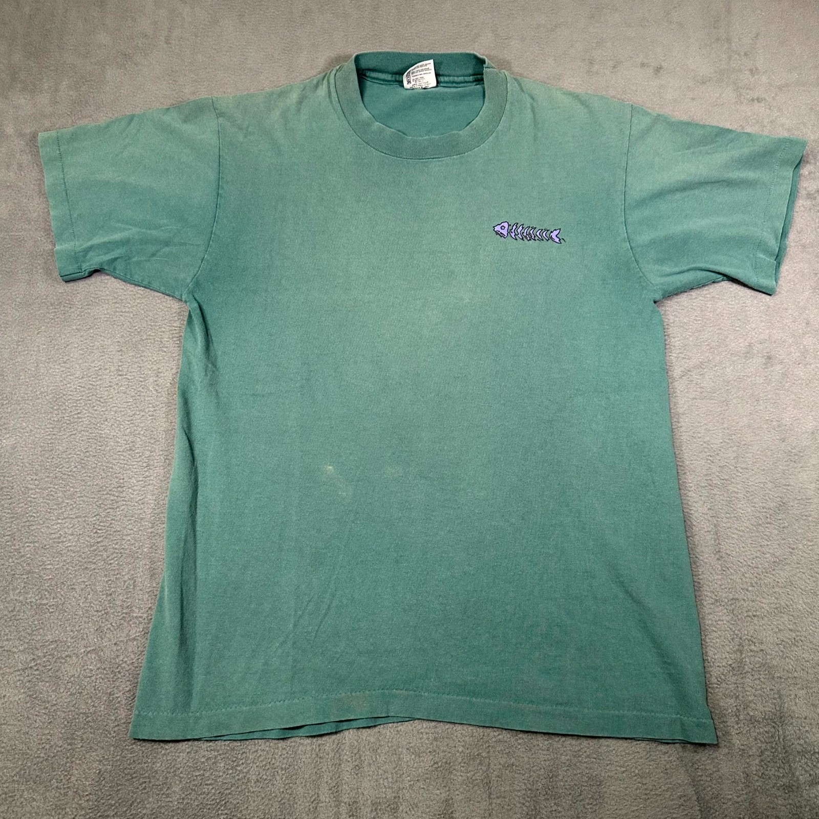 Vintage 90s Anvil Environmental Graphic T-Shirt Green Men’s M Single Stitch USA