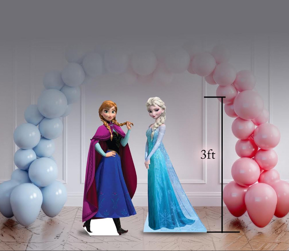 Frozen Birthday Elsa & Anna props 3ft, Party decor Frozen Birthday Elsa & Anna props 3ft, Party decor