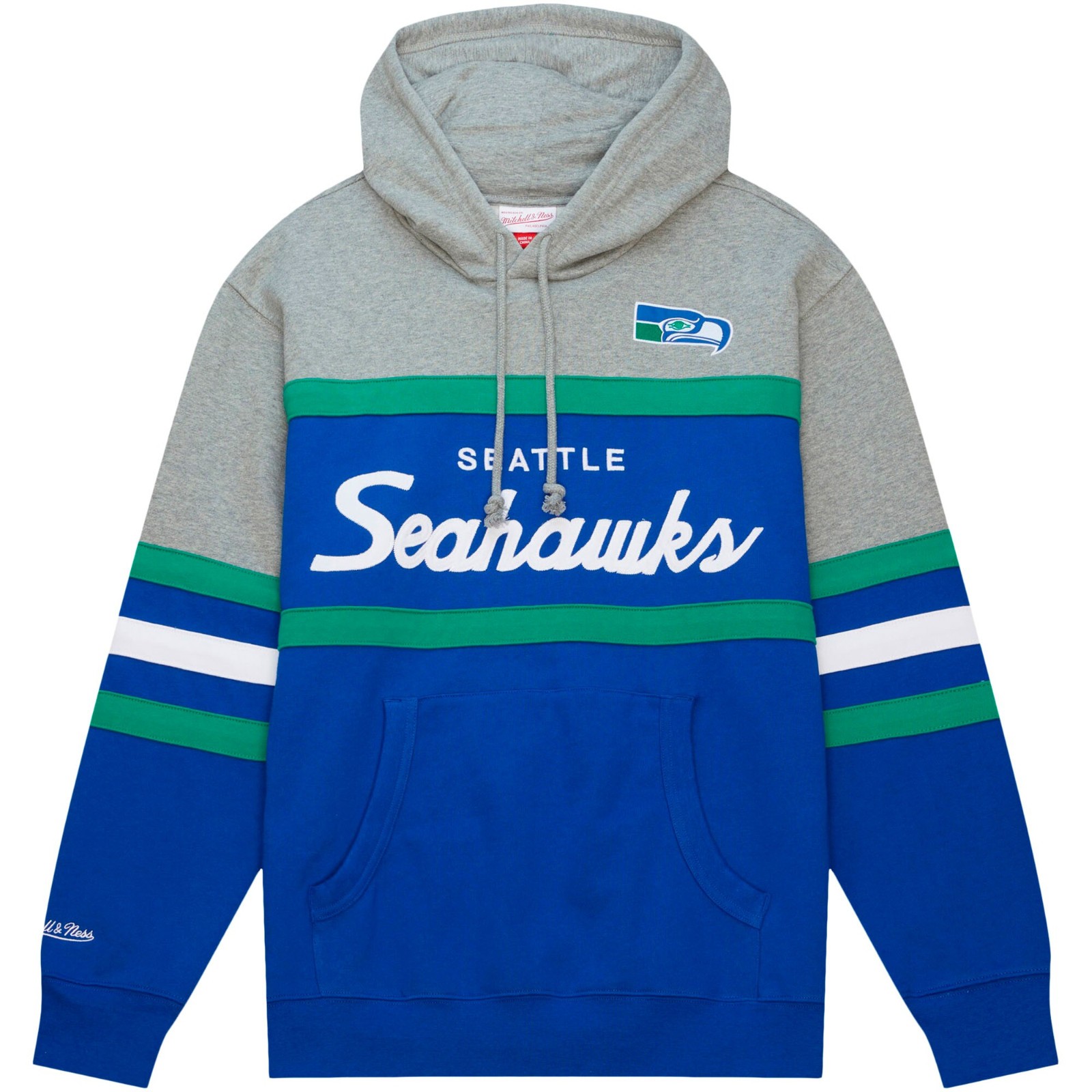 Men\'s Seattle Seahwks Mitchell & Ness NFL Head Coach Sideline Hoodie Many Sizes