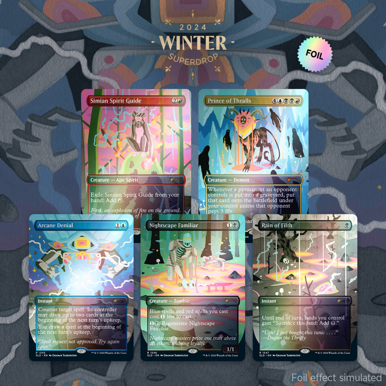Magic the Gathering (MTG) Secret Lair - Prismatic Nightmares (Rainbow Foil)