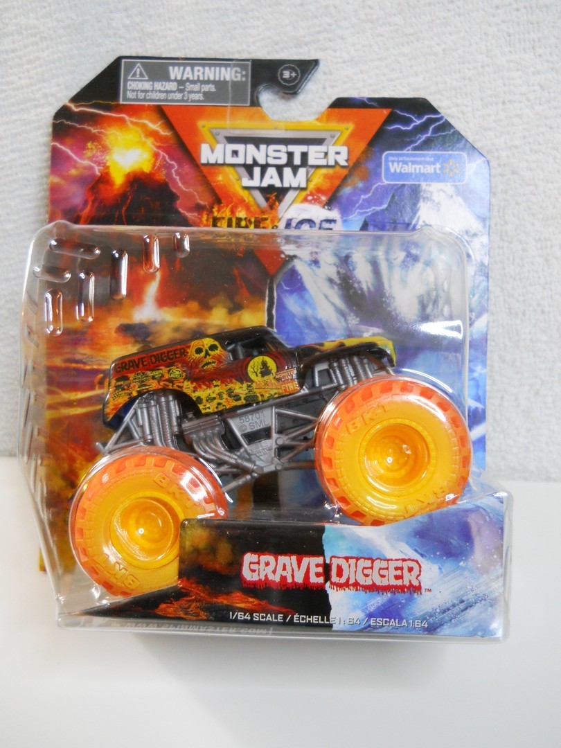 2024 Monster Jam Walmart Exclusive FIRE & ICE GRAVE DIGGER : Spin Master; NEW 2024 Monster Jam Walmart Exclusive FIRE & ICE GRAVE DIGGER : Spin Master; NEW
