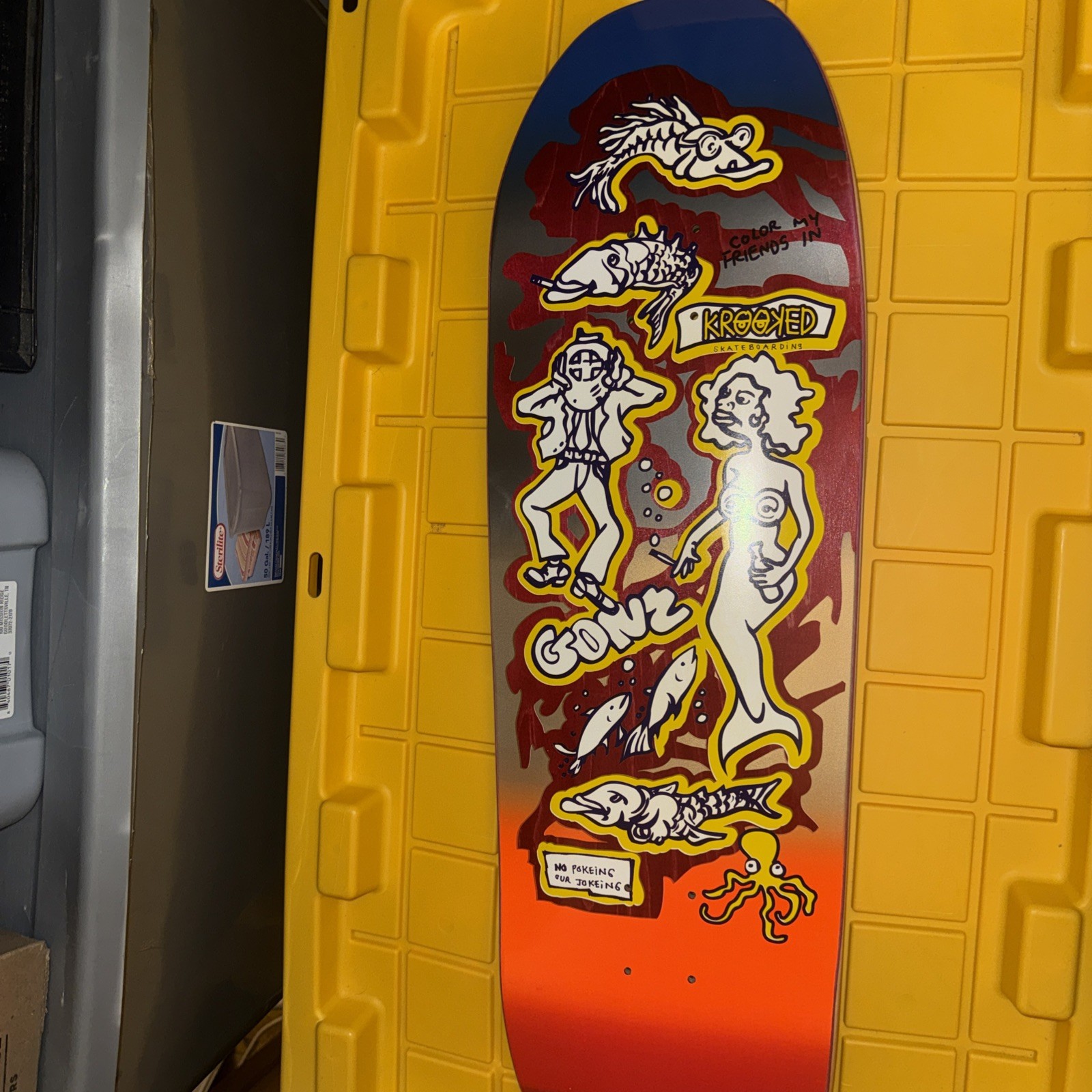 Krooked Mark Gonzales Color My Friends 2024 Skateshop Day Limited Deck New-Red Krooked Mark Gonzales Color My Friends 2024 Skateshop Day Limited Deck New-Red