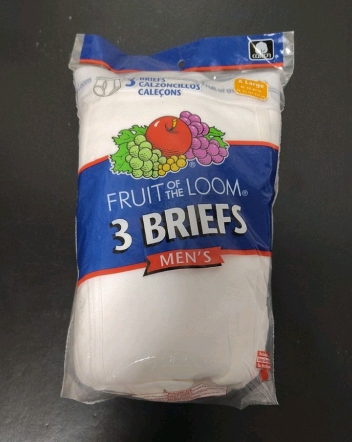 VTG 2004 Fruit of the Loom Men\'s Classic White Briefs -3 Pack -Size XL 42-44 VTG 2004 Fruit of the Loom Men\'s Classic White Briefs -3 Pack -Size XL 42-44