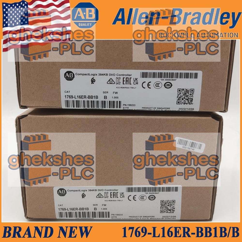New 1769-L16ER-BB1B/B NEW AB CompactLogix 384KB DI/O Controller 1PC