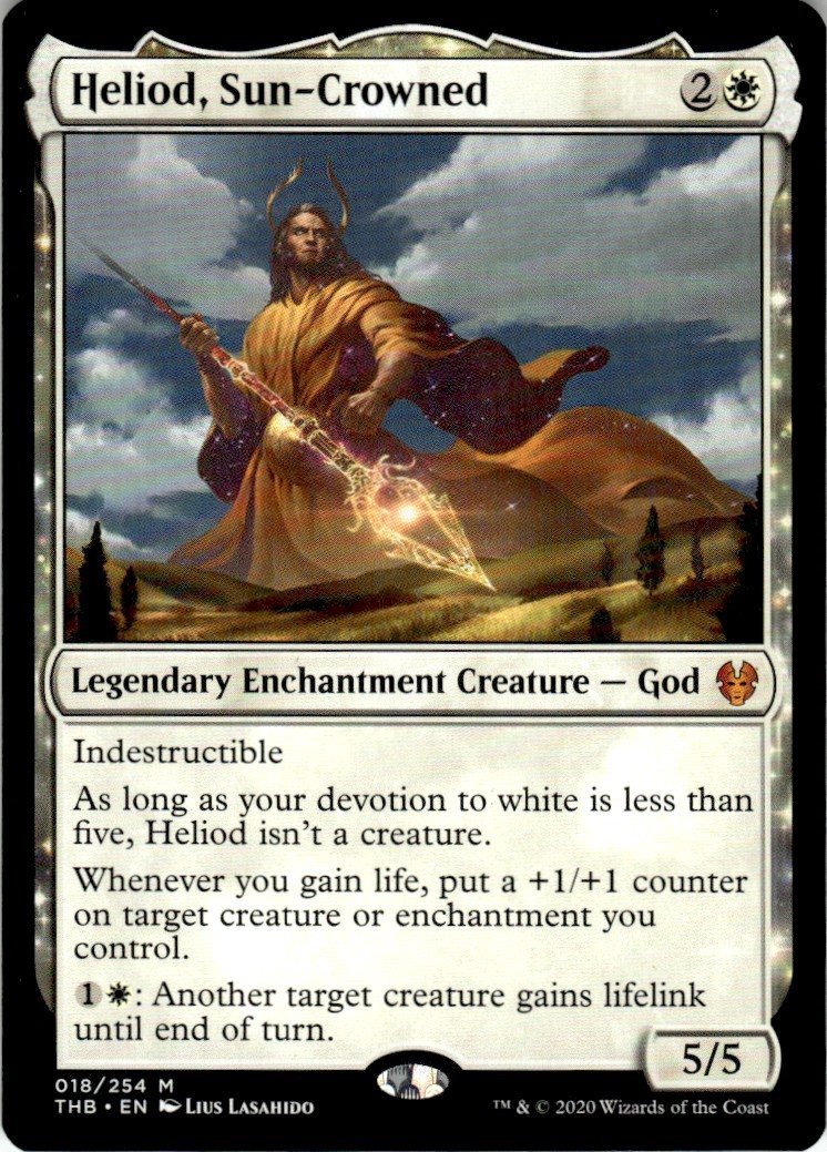 2020 Theros Beyond Death Magic The Gathering Heliod, Sun-Crowned 018/254 M NM 2020 Theros Beyond Death Magic The Gathering Heliod, Sun-Crowned 018/254 M NM