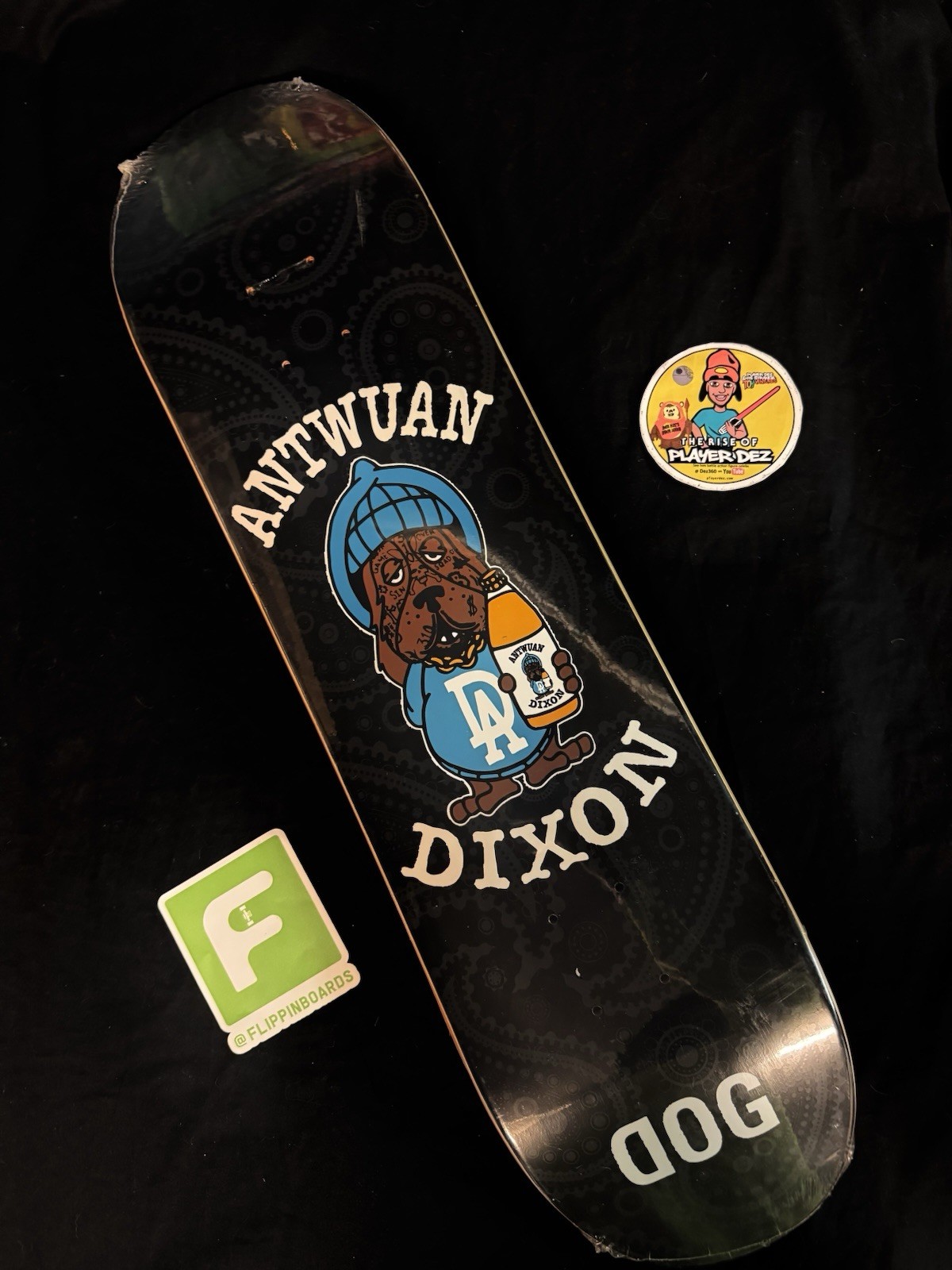 RARE Antwuan Dixon 40 Oz Deathwish Dog Skateboard Deck Pro Model In Shrink RARE Antwuan Dixon 40 Oz Deathwish Dog Skateboard Deck Pro Model In Shrink
