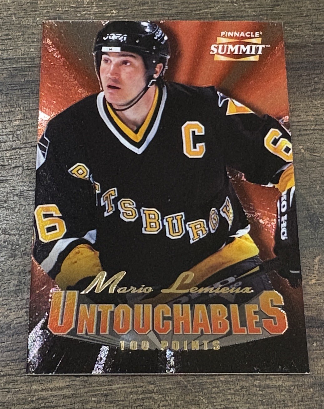 1996-97 Mario Lemieux Pinnacle Sunmit Untouchables /1000 100 Points #1