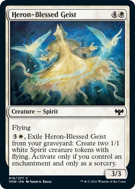 MTG (Heron-Blessed Geist 19 Common) NM MTG (Heron-Blessed Geist 19 Common) NM