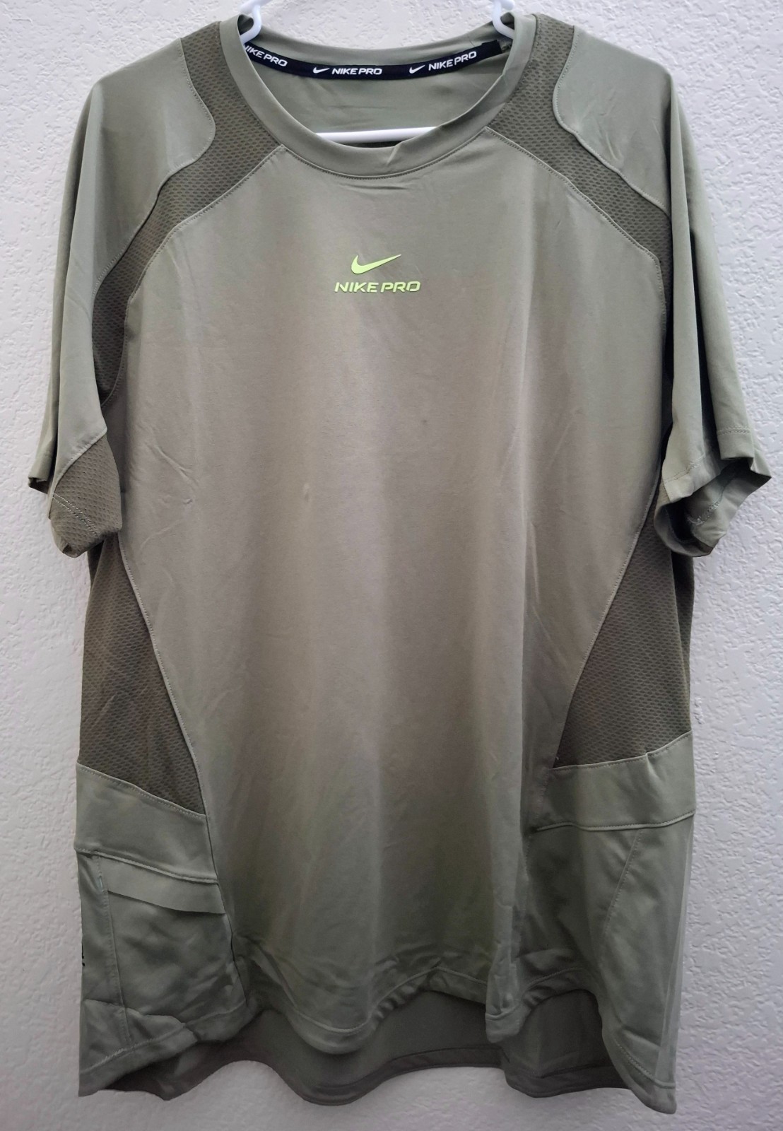 Nike, Men-XL(slim), Nike Pro DRI-FIT ADV tee, olive. Was $85