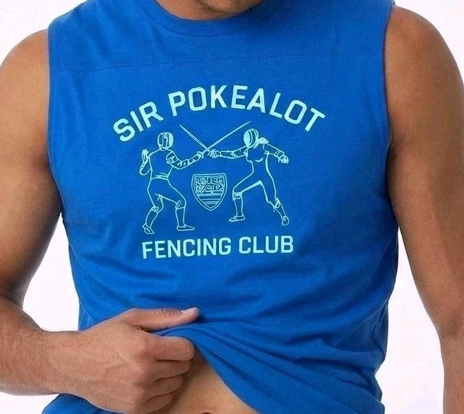 nwt y2k Hollister Banned Muscle Tank deadstock vtg Abercrombie Fencing Humor M