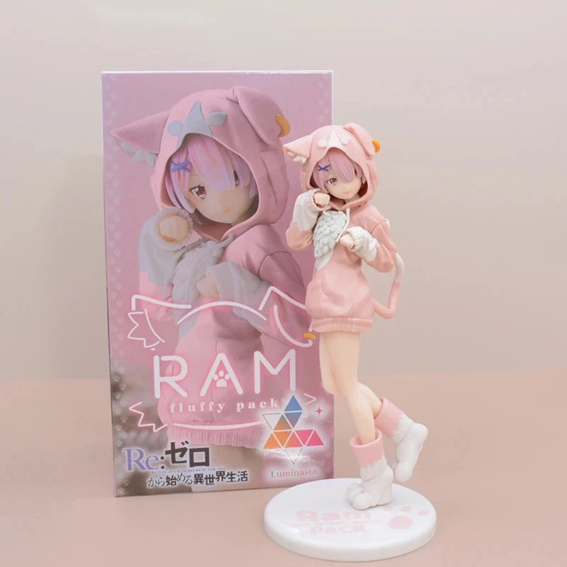 22cm Re:ZERO Ram & Rem Anime Figure Fluffy Pack PVC Collectible Toy Gift 22cm Re:ZERO Ram & Rem Anime Figure Fluffy Pack PVC Collectible Toy Gift