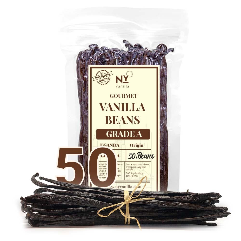 50 Premium Vanilla Beans (6-8 inches) Whole Grade A Pods for Extracting, Baking 50 Premium Vanilla Beans (6-8 inches) Whole Grade A Pods for Extracting, Baking