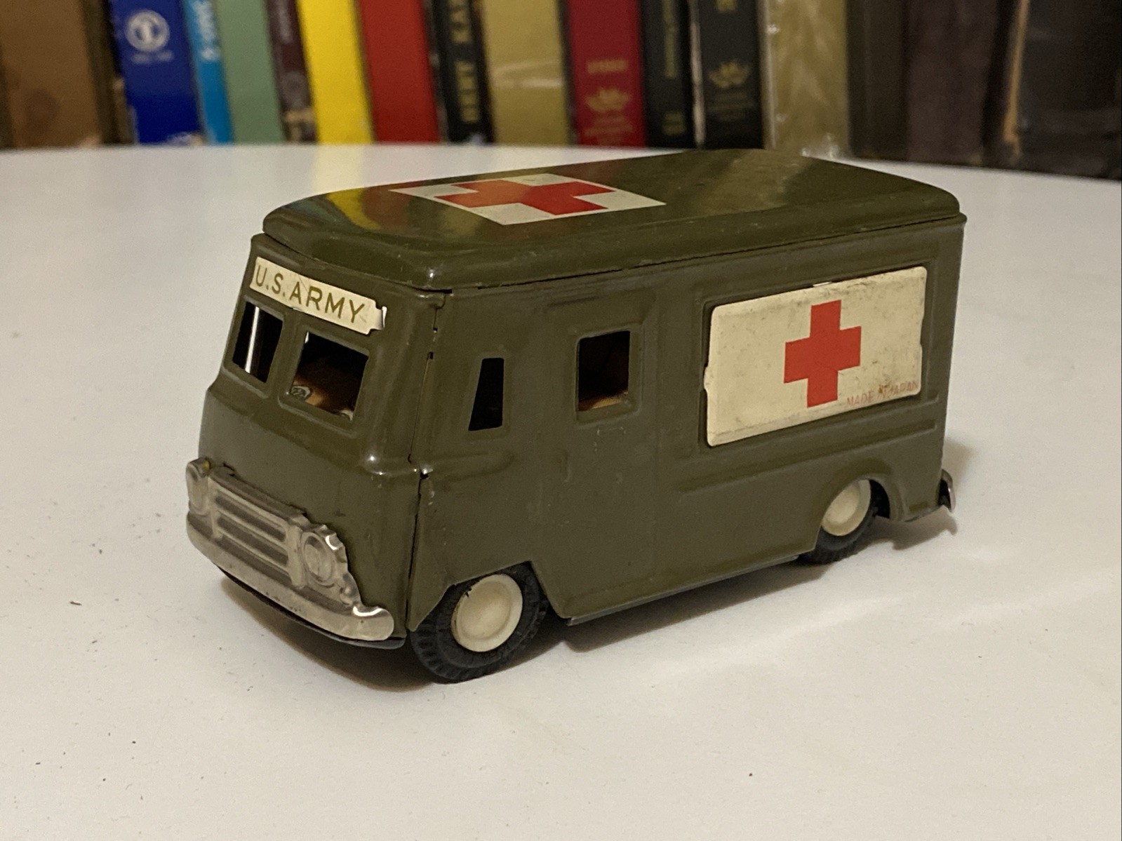 Vintage 1950’s Tin Army Ambulance Toy Vintage 1950’s Tin Army Ambulance Toy
