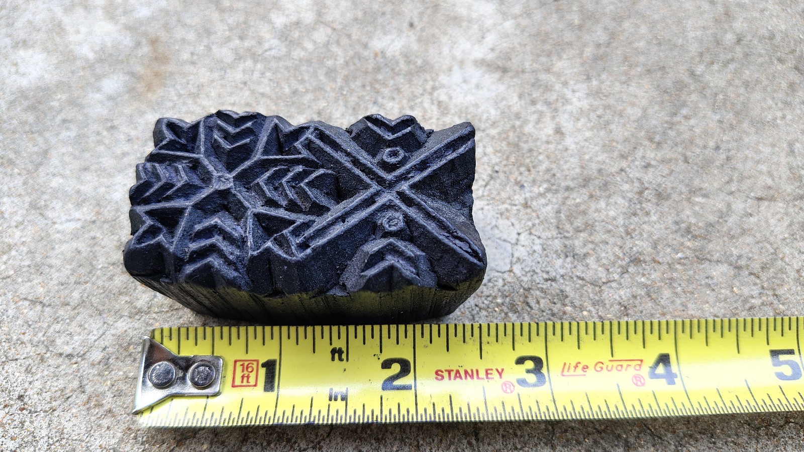 1 Of A Kind Hand Carved Wood Stamp For Pottery impressions of Fabric Stamping.