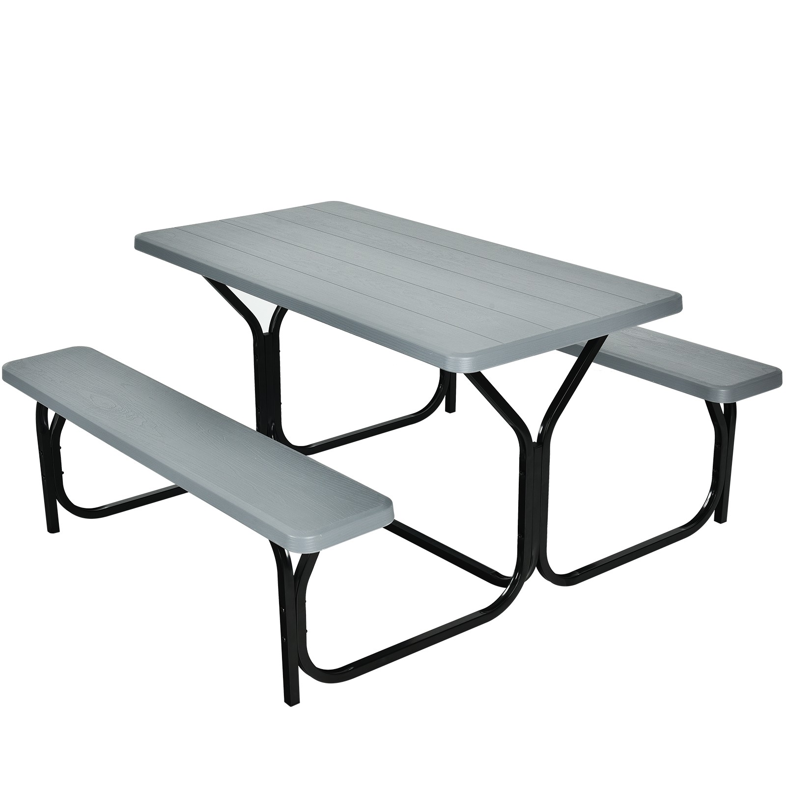 Costway Picnic Table Bench Set Outdoor Camping Backyard Garden Party All Weather