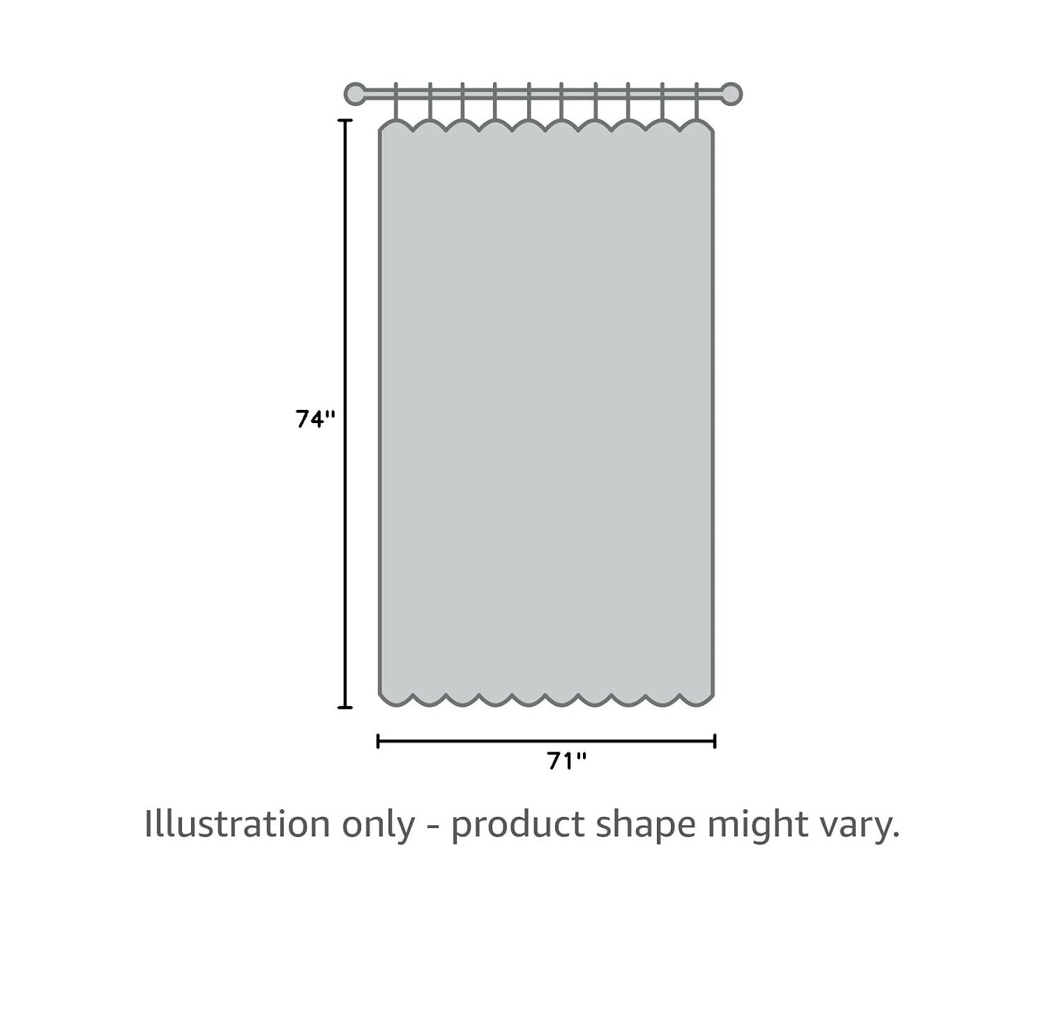 VIUOON 1 Pack Fabric Snap-in Shower Curtain Liner Replacement,70W x 54H