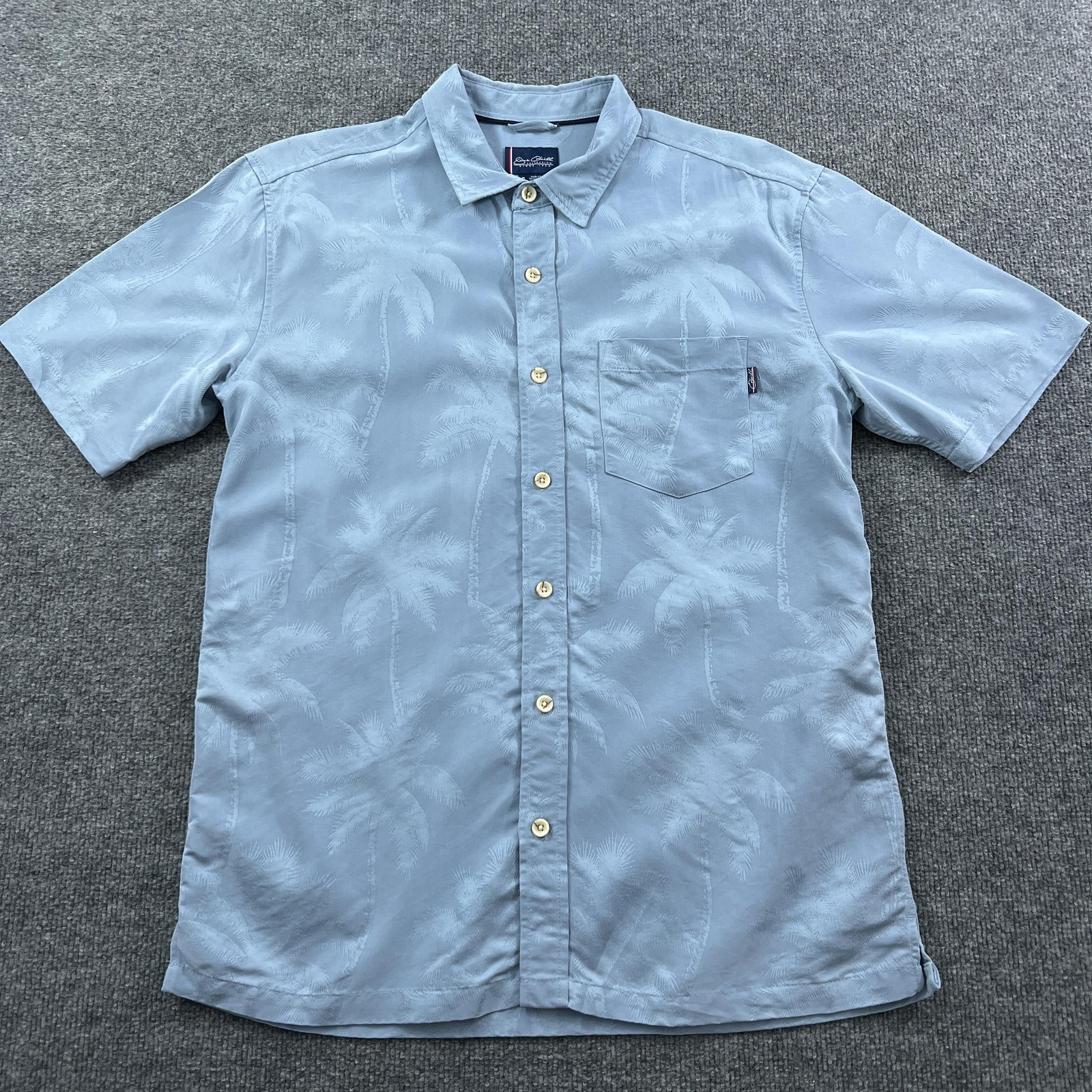 Jack O\'Neill Shirt Mens Small Palm Tree Hawaiian Button Up Camp Casual Summer
