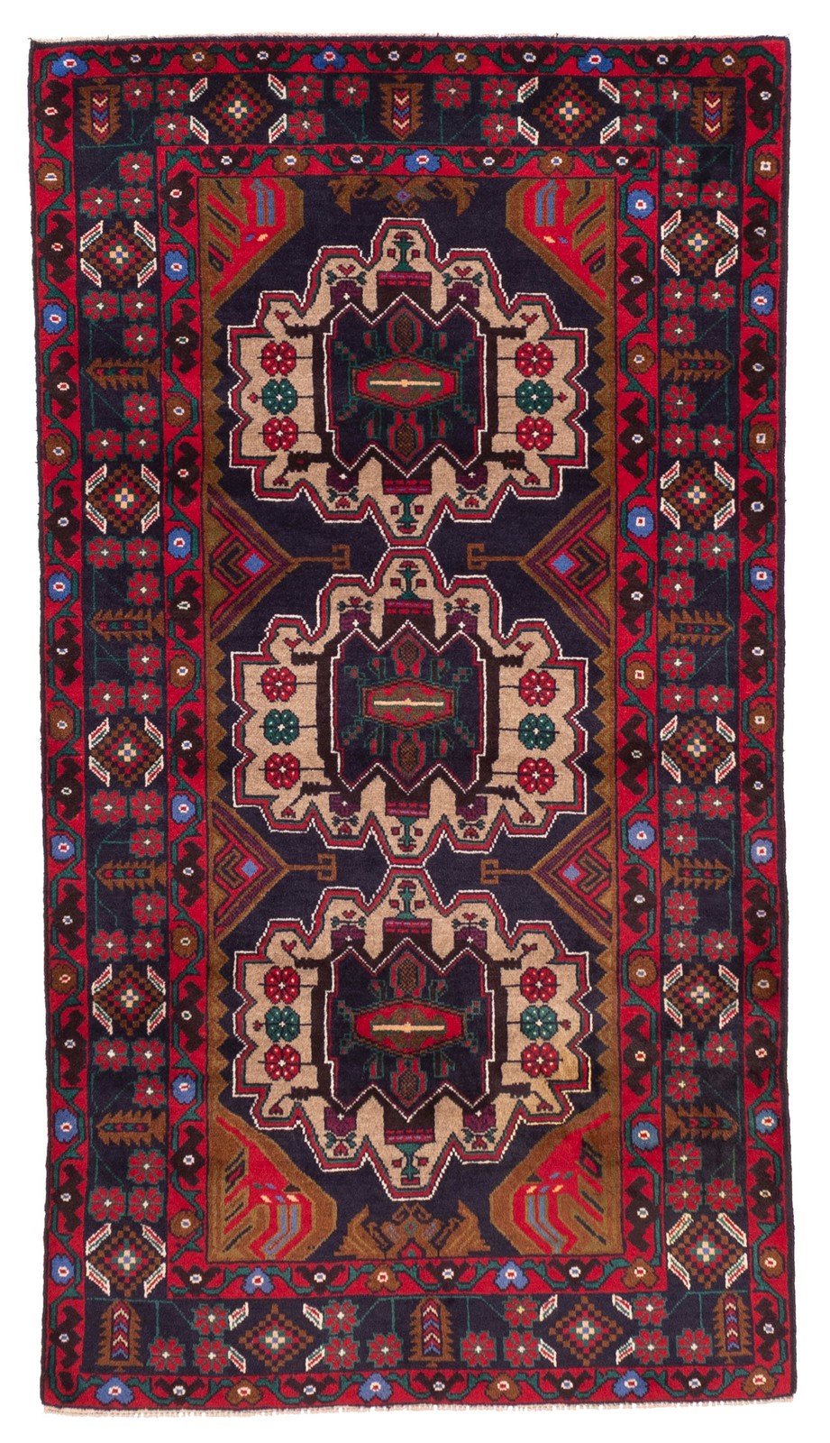 Traditional Vintage Hand-Knotted Area Rug 3\'7\