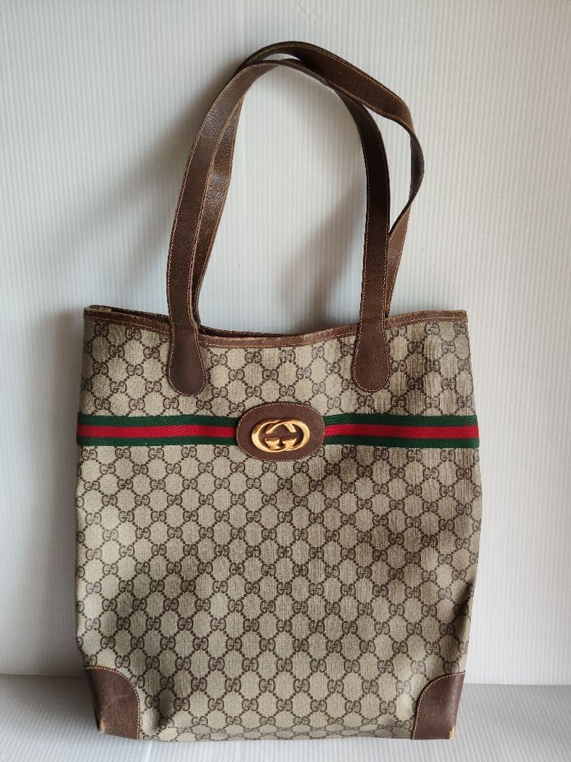 GUCCI Old Gucci GG Pattern Tote Bag
