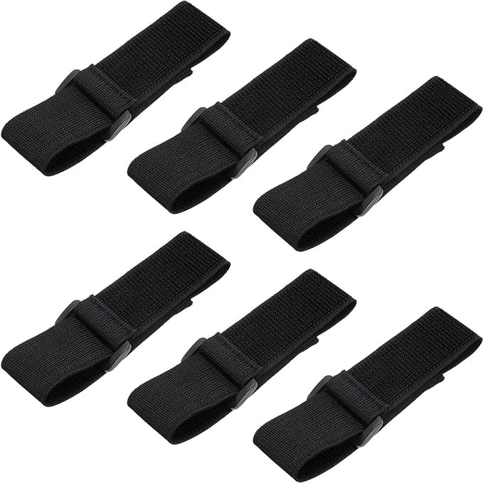 Sumind 6 Pieces Cycling Pant Leg Band Elastic Bicycle Safety Belt Riding Fishing