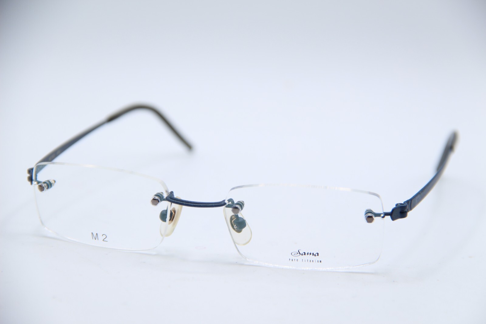 NEW SAMA METRO MBL DARK BLUE BLACK AUTHENTIC DESIGNER FRAMES EYEGLASSES 49-20