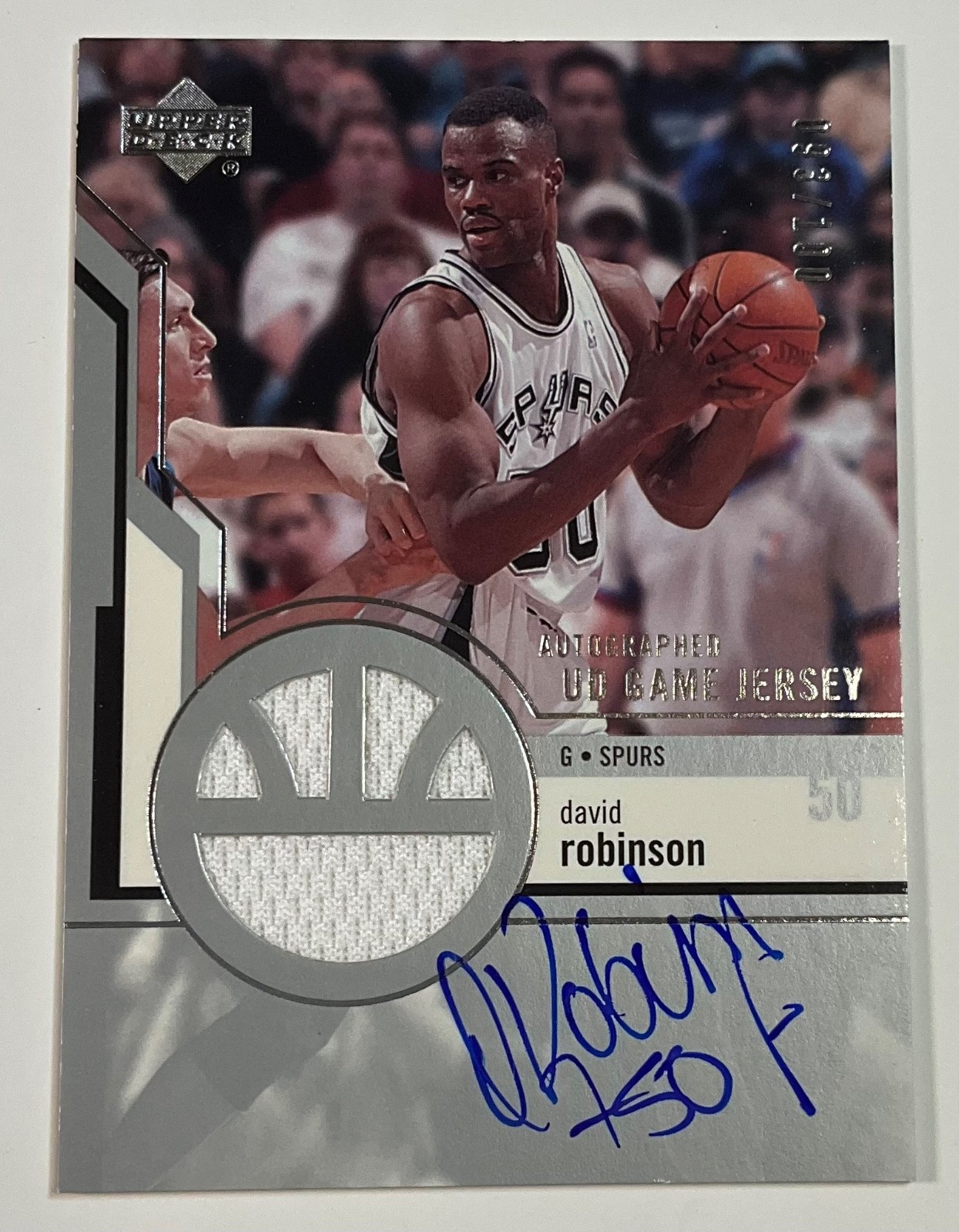 2003-04 Upper Deck DAVID ROBINSON Jersey Auto Autograph /100