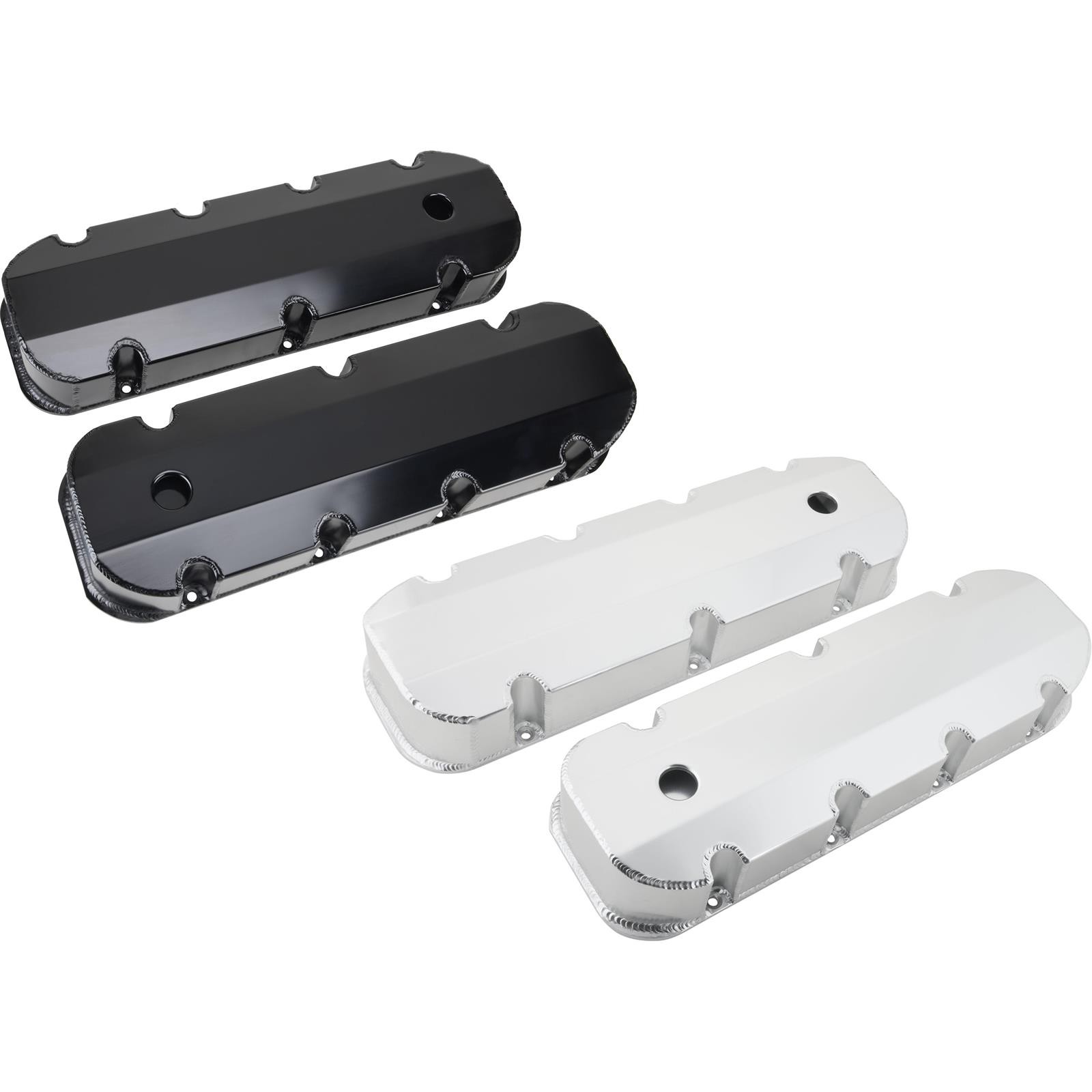 Speedway Motors Fabricated Black Aluminum Valve Covers
