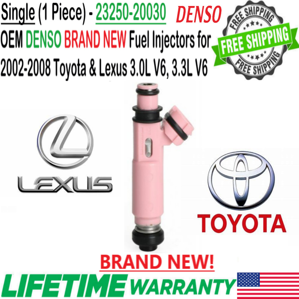 1Pc OEM New DENSO Fuel Injector For 2004, 05, 06, 07, 2008 Toyota Solara 3.3L V6