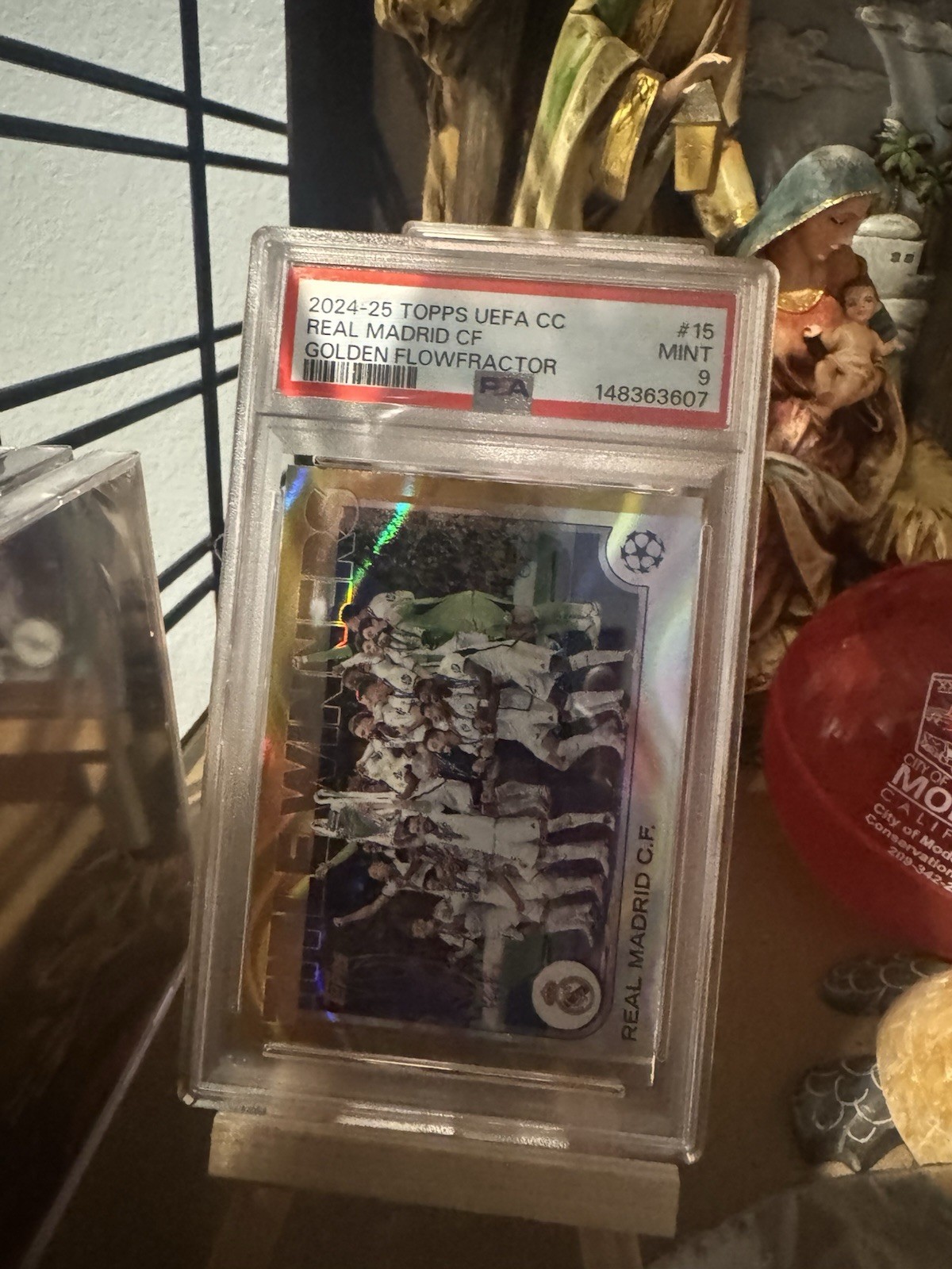 Topps 2024-25 UEFA Club Competitions Title Winners Real Madrid #15 PSA 9