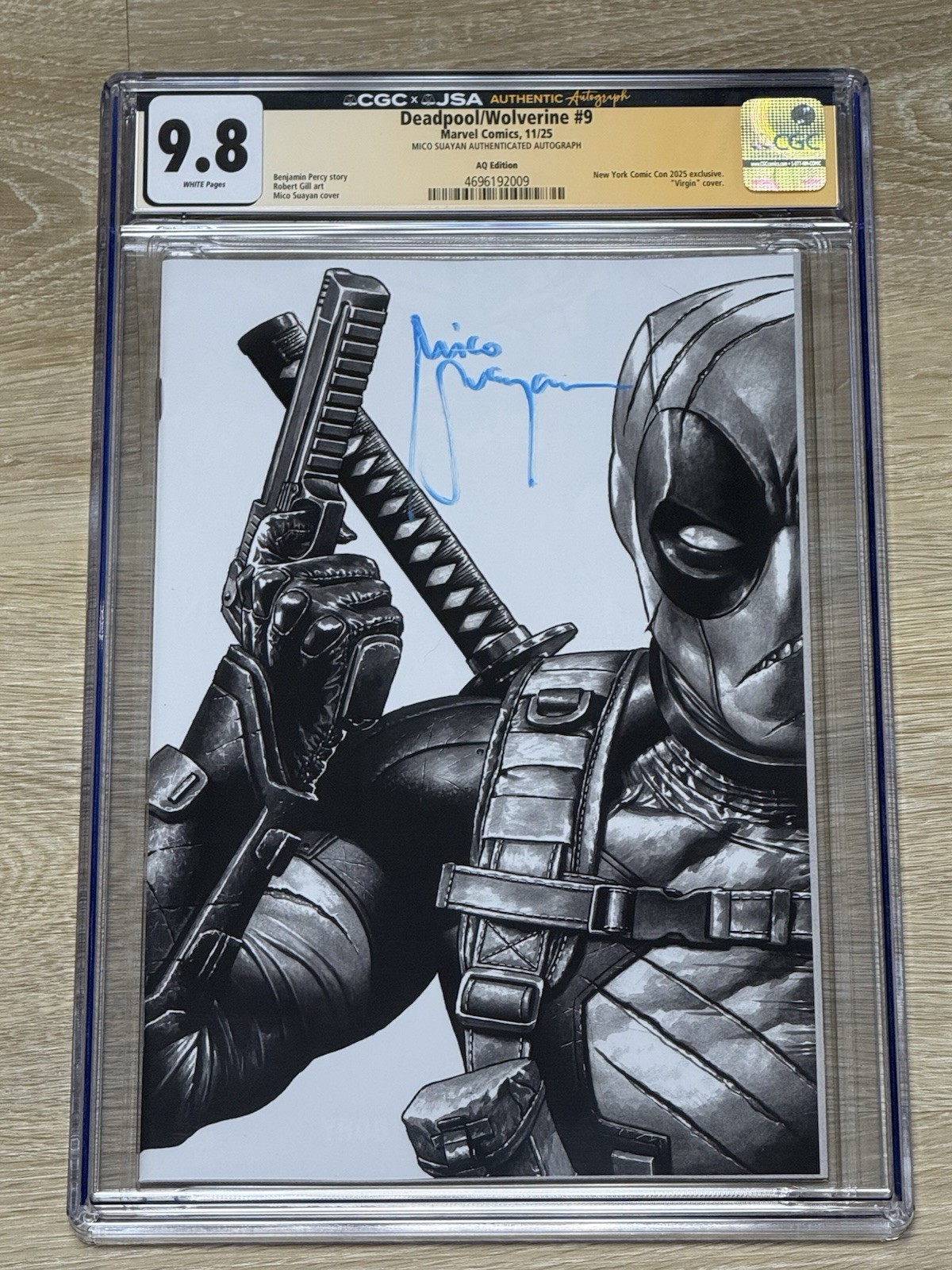 Deadpool/Wolverine #9 NYCC Secret Drop Sketch Variant CGC 9.8 Signed Mico Suayan Deadpool/Wolverine #9 NYCC Secret Drop Sketch Variant CGC 9.8 Signed Mico Suayan