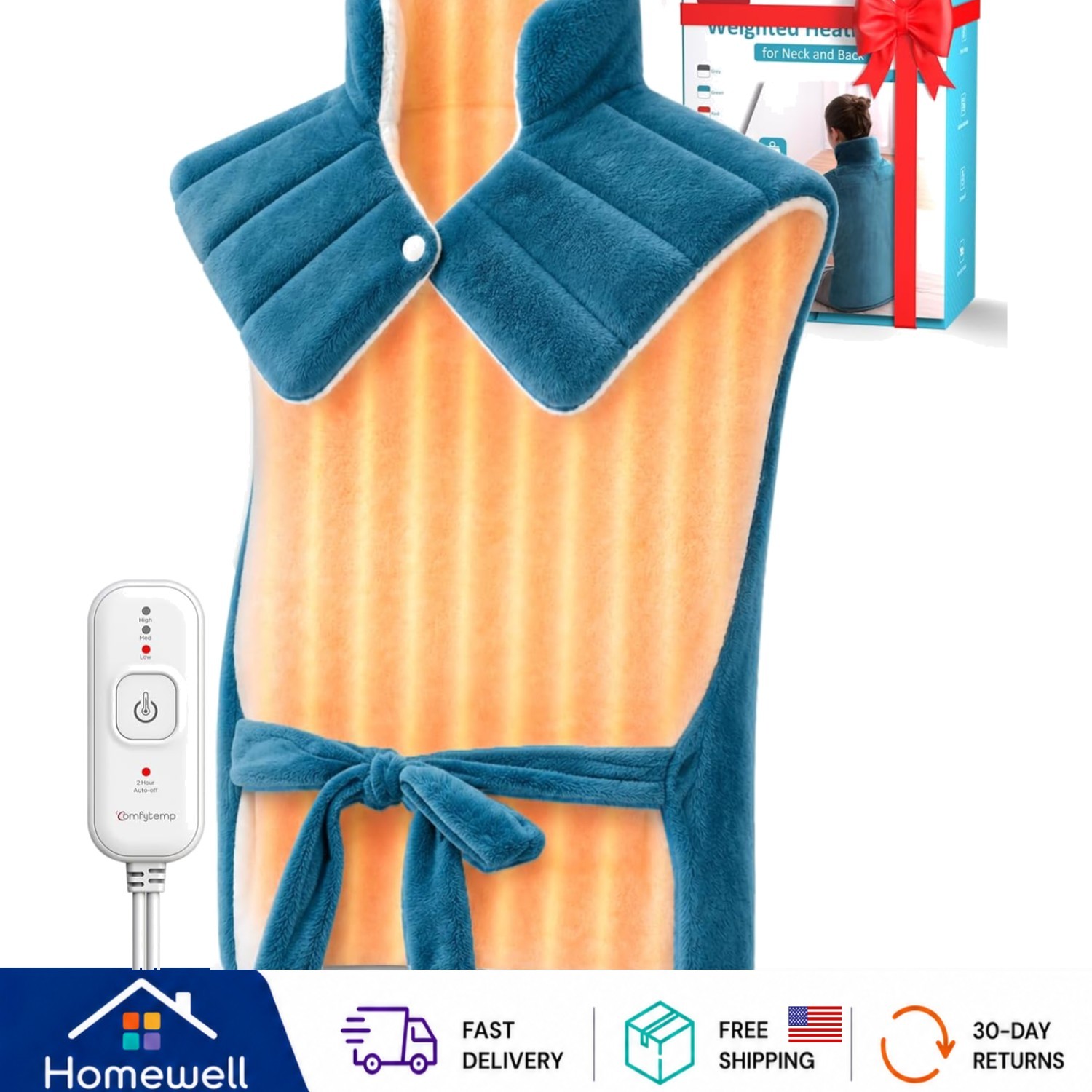 2.4lb Extra Large Weighted Heating Pad 22\