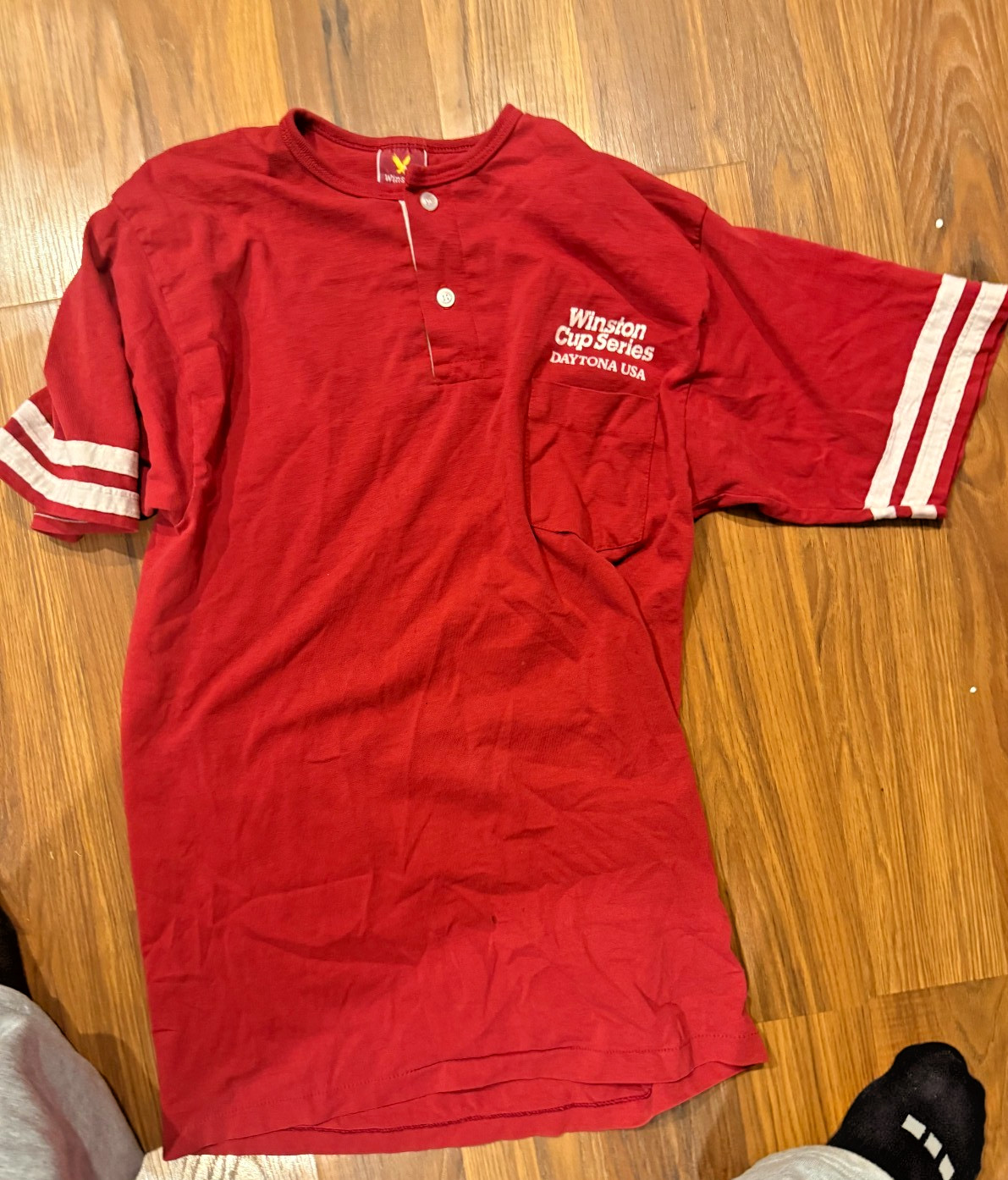 Vintage Winston Cup Series Daytona USA NASCAR Polo Shirt Red Racing