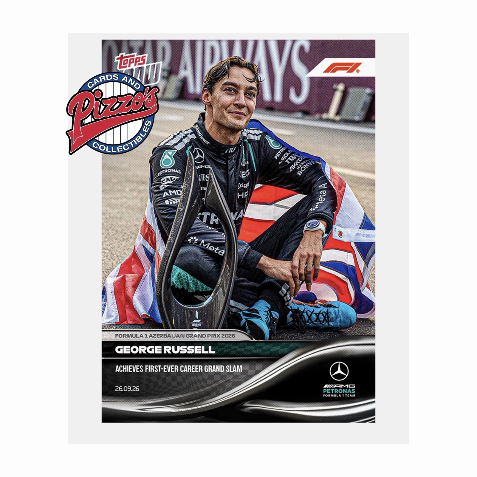 George Russell 1st F1 Grand Slam 2026 Formula 1 Topps NOW Card 62 Presale George Russell 1st F1 Grand Slam 2026 Formula 1 Topps NOW Card 62 Presale