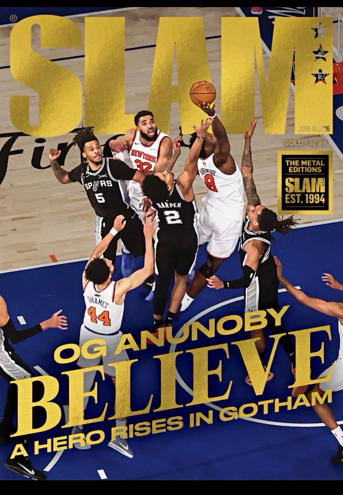 SLAM Magazine June 2026 Gold of 94 Issue OG Anunoby Cover Special Edition SLAM Magazine June 2026 Gold of 94 Issue OG Anunoby Cover Special Edition