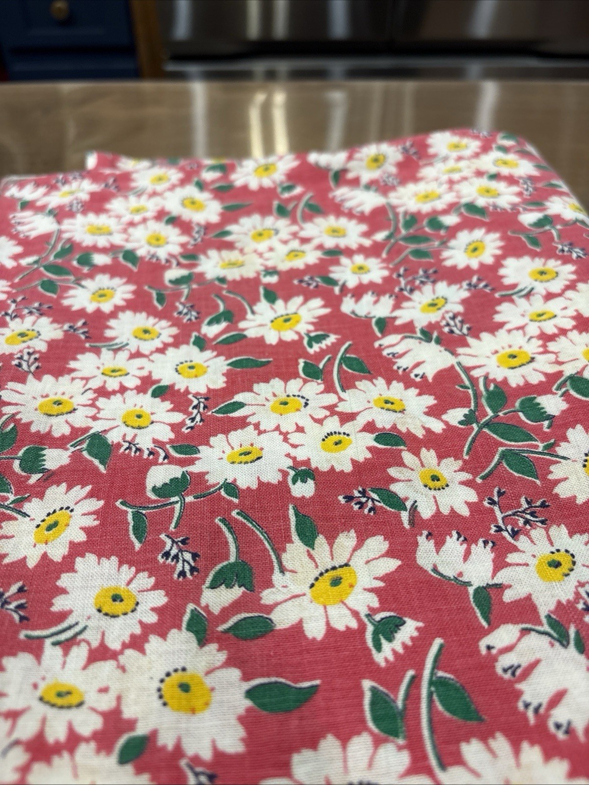 Vintage Open Feed Sack Pink White Daisies 36 X 45 Vintage Open Feed Sack Pink White Daisies 36 X 45