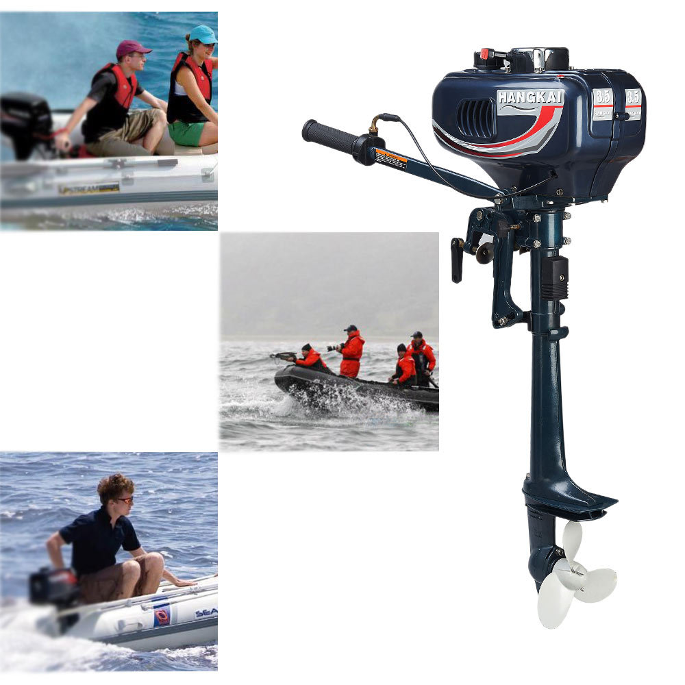 HANGKAI 2-Stroke Outboard Motor 3.5HP Short Shaft CDI Manual Start