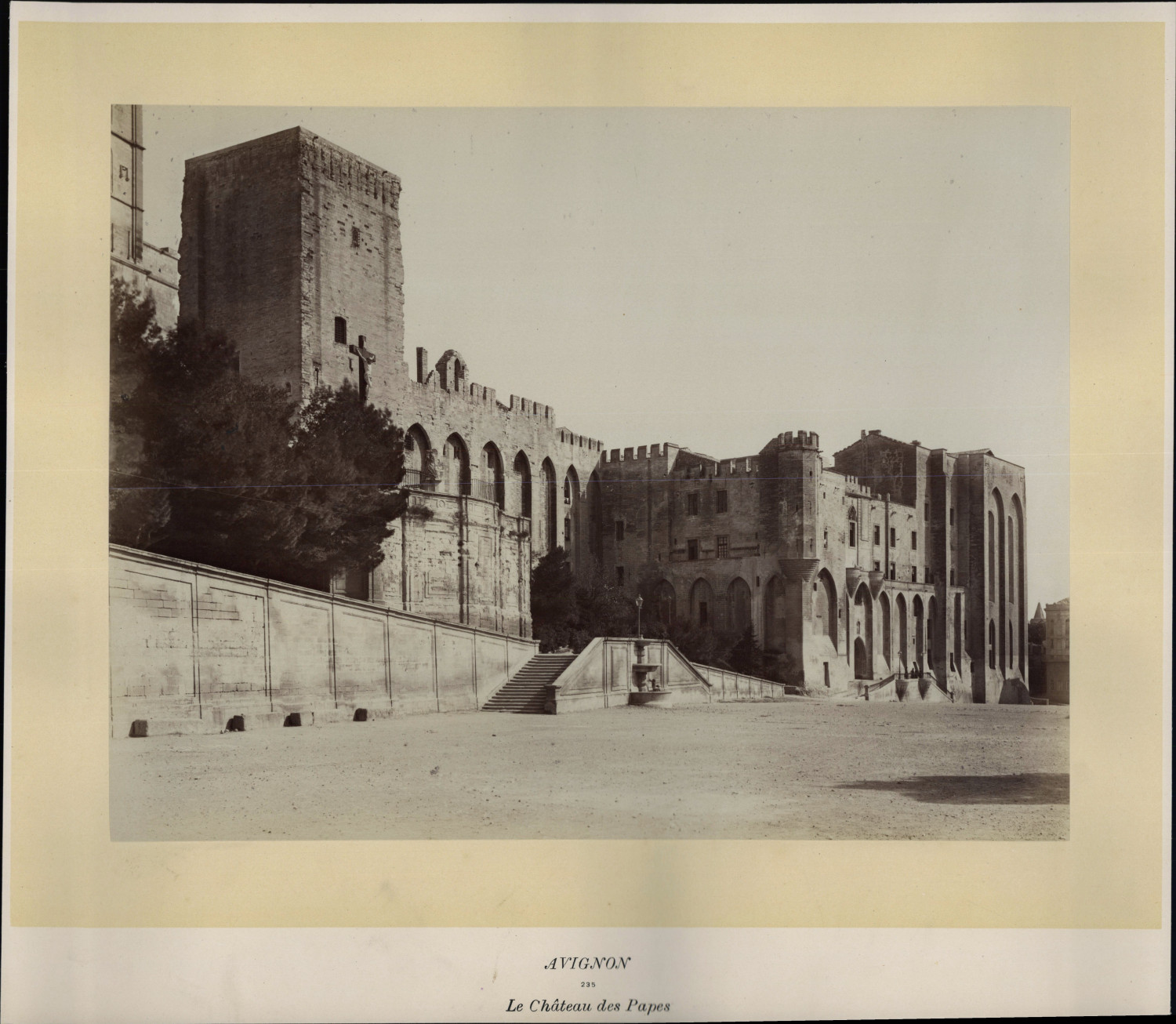 France, Avignon, Château des Papes, ca.1875, vintage albumen print