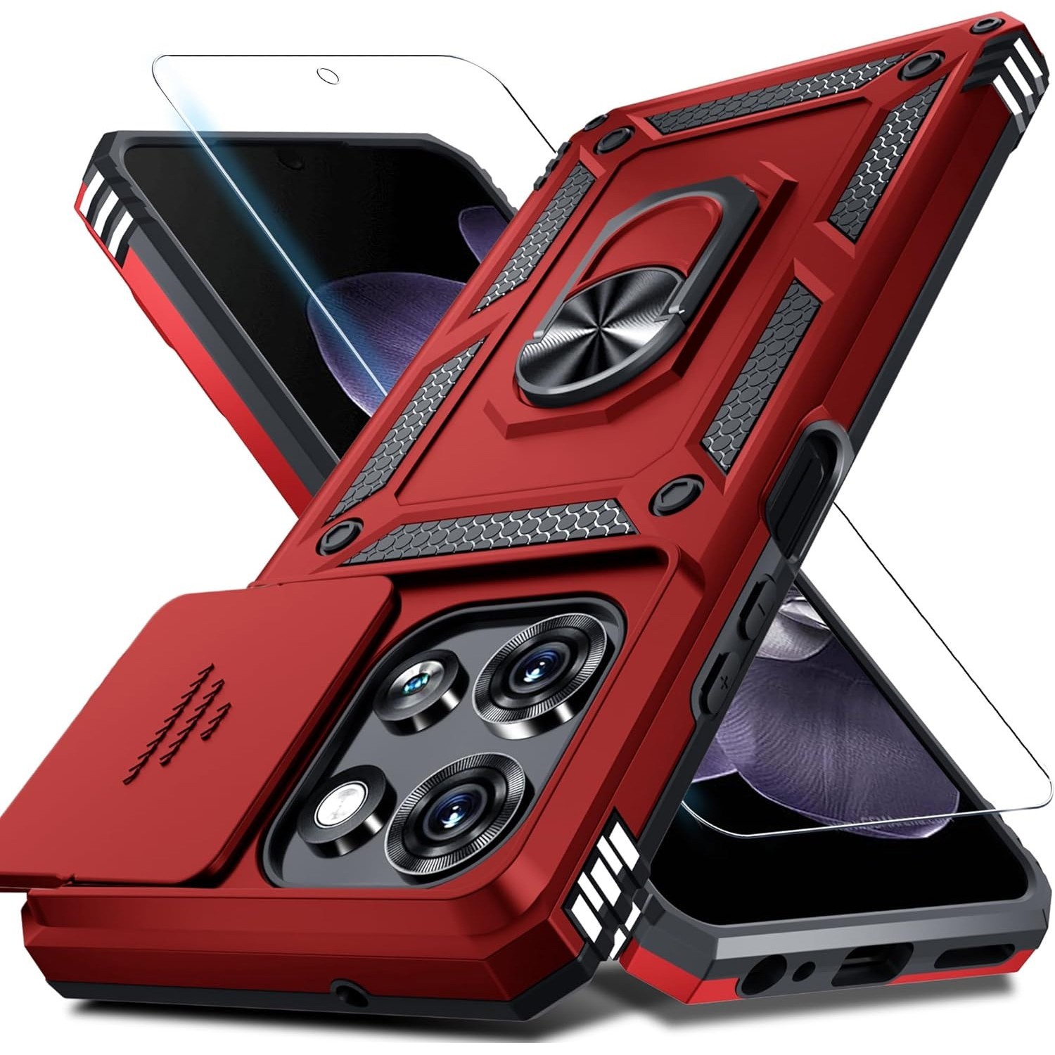 For Motorola Moto G 2025 Case /2026 Phone Cover Shockproof Lens + Tempered Glass