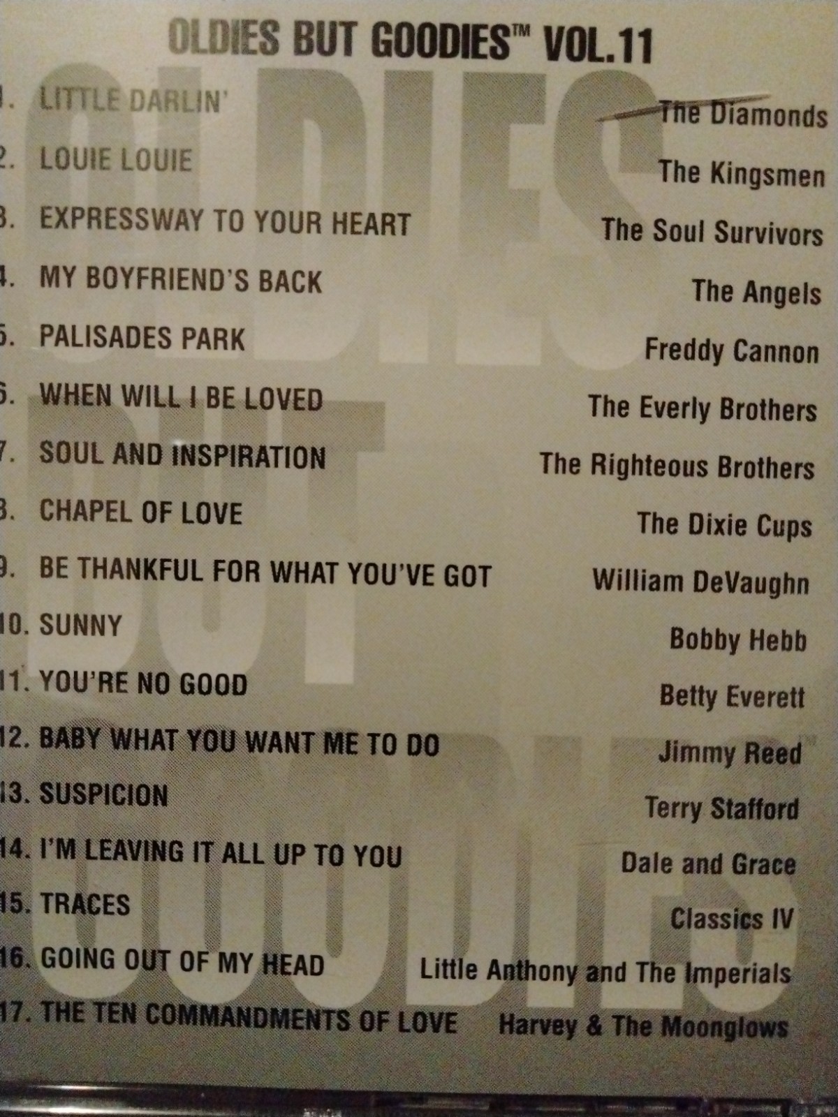 The Diamonds,The Kingsmen,The Soul Survivors,The Angels,Freddy Cannon Cd