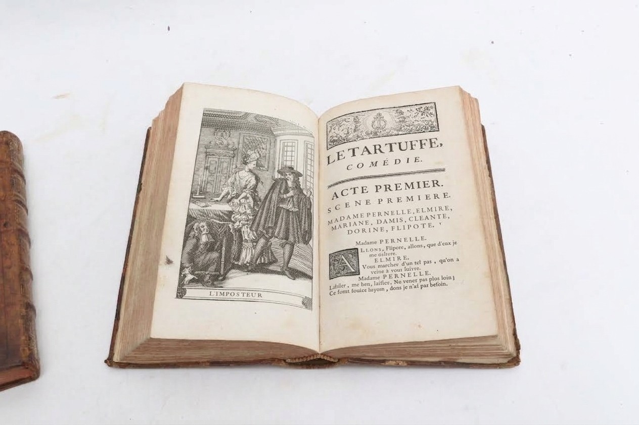1739: THE WORKS OF MOLIERE  VOLS 3 & 4, TEXT IN FRENCH