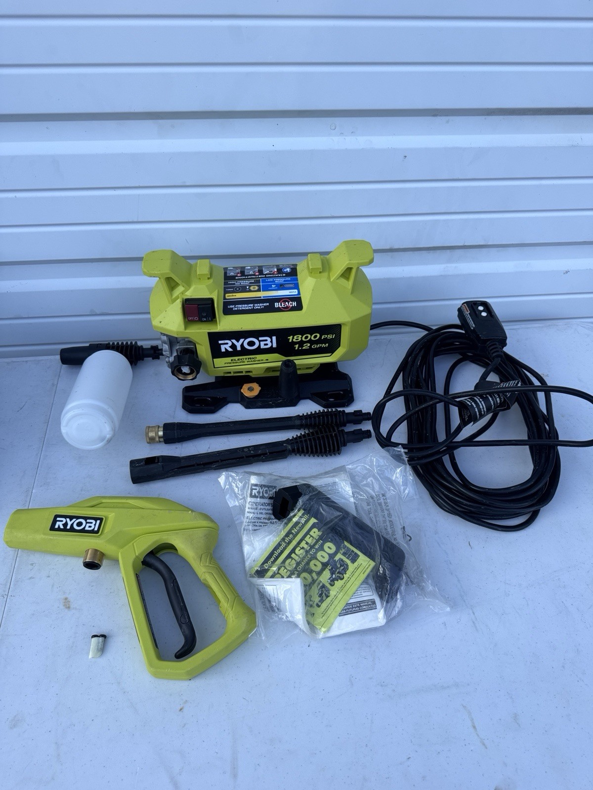 RYOBI 1800 PSI 1.2 GPM Cold Water Corded Electric Pressure Washer