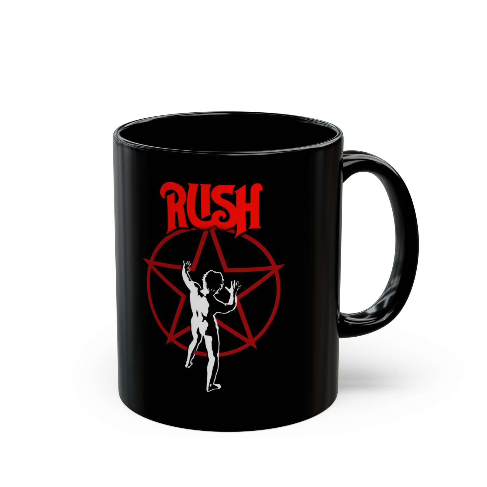 RUSH Starman | Black Ceramic Coffee Mug